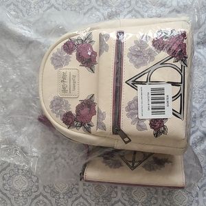 Harry potter deathly hallows backpack and wallet